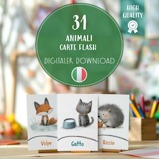 31-flashcard-animali-italiano-montessori - Image 1