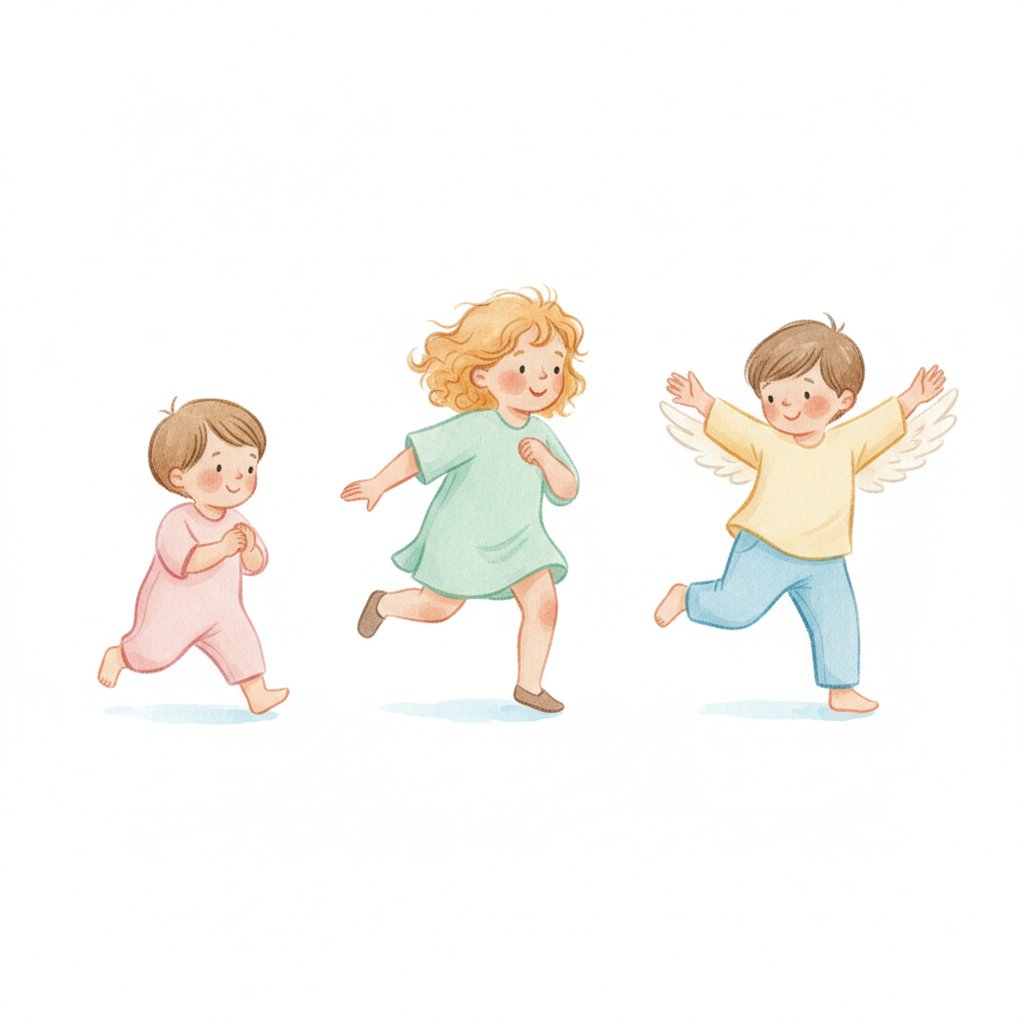 Children doing animal walks to move across the room