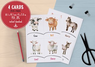 farm-animals-flashcards-kids-montessori - Image 2