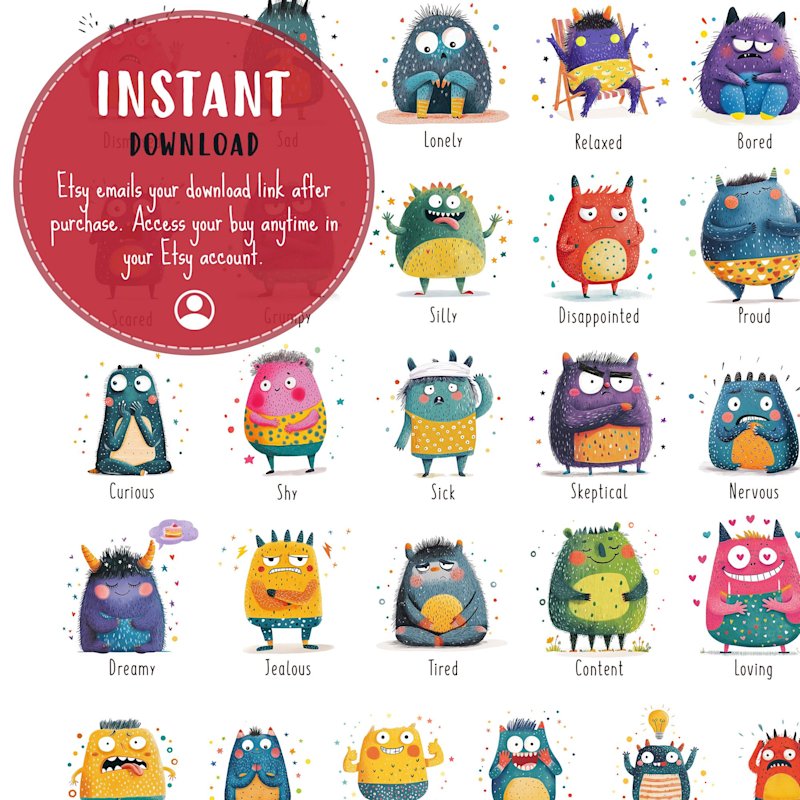 feelings-monsters-poster-kids-emotions - Image 3