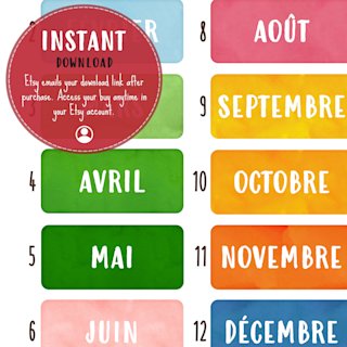 affiche-mois-annee-francais-enfants-o - Image 6