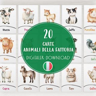 animali-fattoria-flashcards-italiano - Image 1