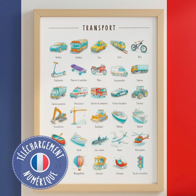 affiche-transport-francais-enfants-o - Image 1