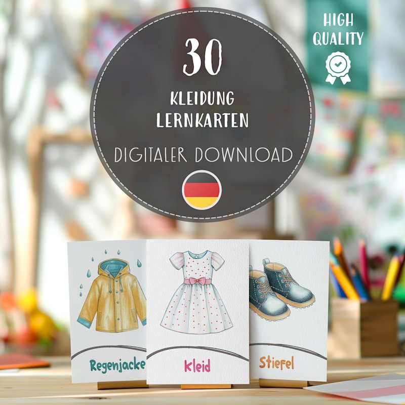 kleidung-flashcards-deutsch-german - Image 1