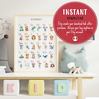 alphabet-poster-tiere-deutsch-german-abc - Image 2