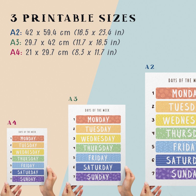days-of-the-week-poster-watercolor-kids - Image 2