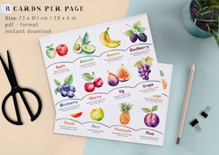 fruits-flashcards-rhymes-kids-printable - Image 4