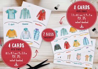 30-cartes-vetements-enfants-francais-o - Image 2