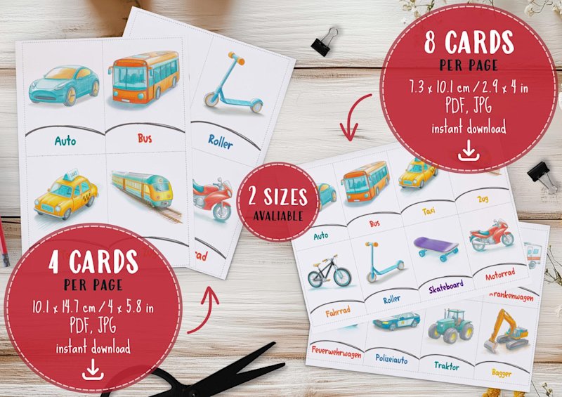 fahrzeuge-flashcards-deutsch-transport - Image 2