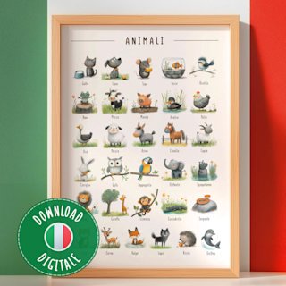 poster-animali-italiano-bambini-31 - Image 1