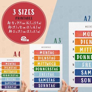 wochentage-poster-kinder-deutsch - Image 2