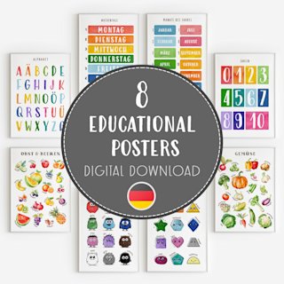 8-lernposter-kinder-deutsch-montessori - Image 1