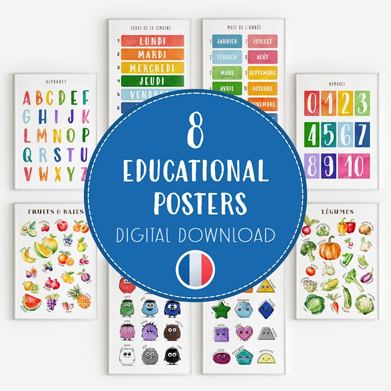 set-affiches-educatives-francais-o - Image 1