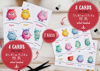 monster-emotions-flashcards-for-kids - Image 2