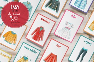 30-cartes-vetements-enfants-francais-o - Image 8