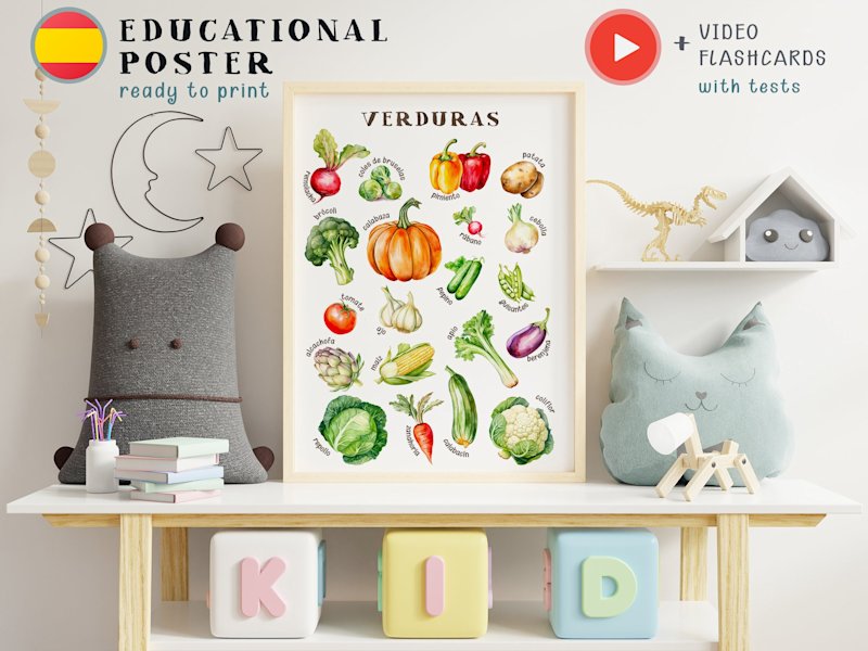 vegetables-spanish-poster-watercolor - Image 3
