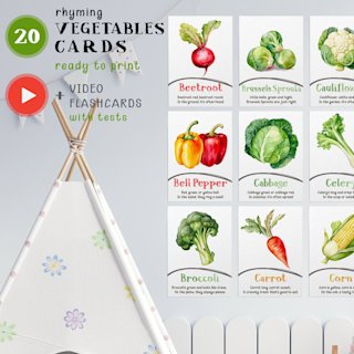 vegetable-flashcards-kids-rhymes - Image 1