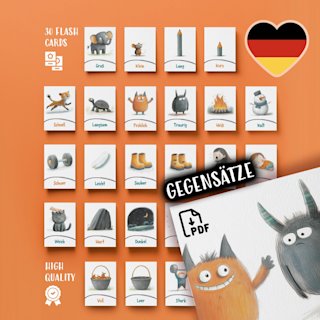 gegensatze-flashcards-kinder-deutsch-o - Image 1