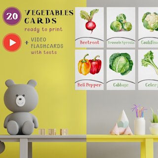 vegetable-flashcards-kids-printable - Image 1