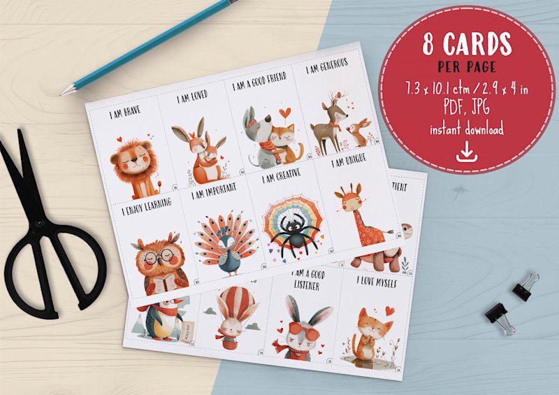 positive-affirmations-kids-pdf-animal - Image 3