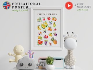 fruits-poster-kids-watercolor - Image 6