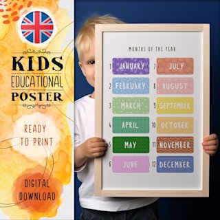 months-year-poster-kids-printable-pdf - Image 1