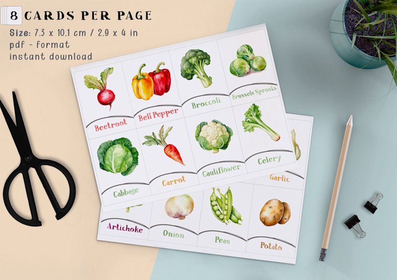 vegetable-flashcards-kids-printable - Image 4