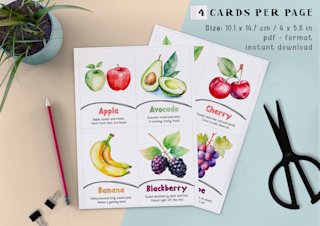 fruits-flashcards-rhymes-kids-printable - Image 3