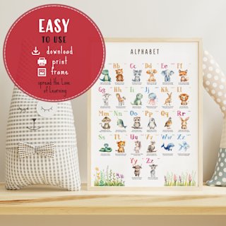 english-alphabet-poster-animals-rhymes - Image 4