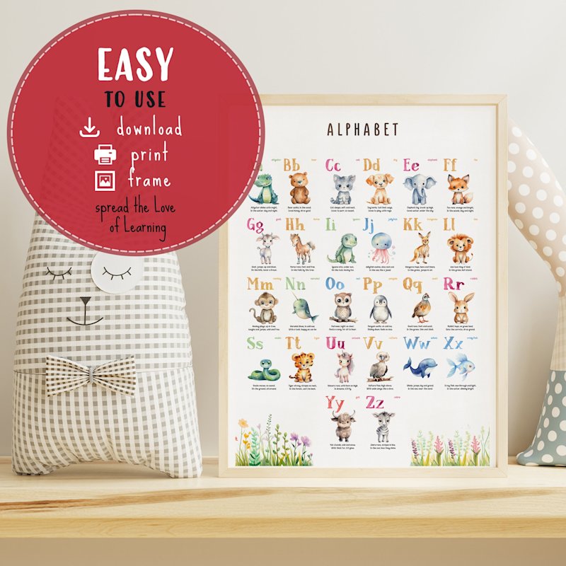 english-alphabet-poster-animals-rhymes - Image 4