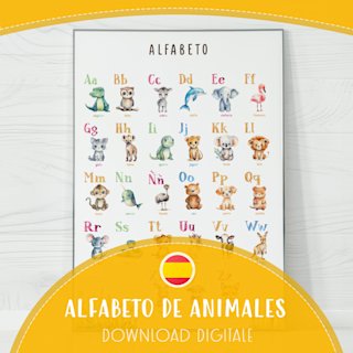 spanish-alphabet-animal-poster - Image 1