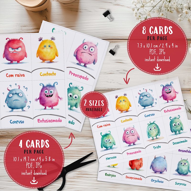 monstrinhos-sentimentos-flashcards-de - Image 2