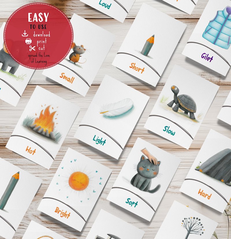 opposites-flashcards-kids-adjectives - Image 6
