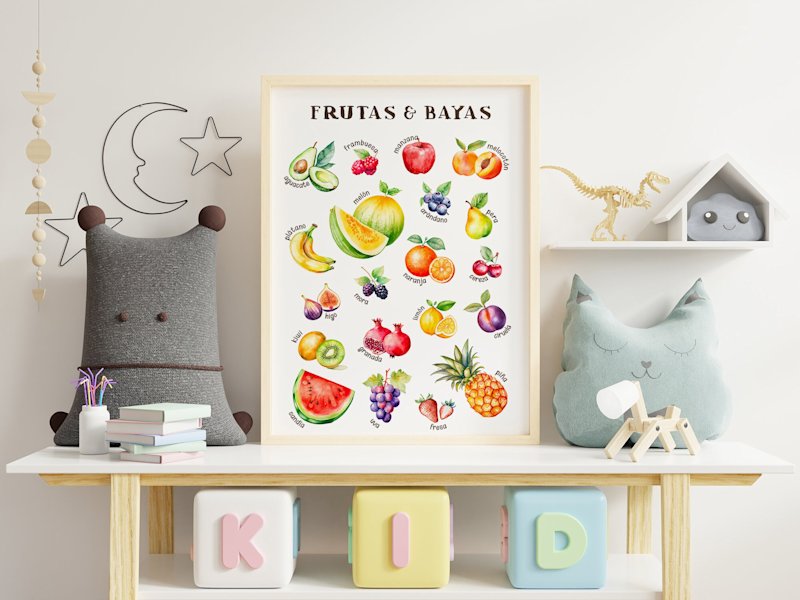 spanish-fruits-poster-watercolor-print - Image 3