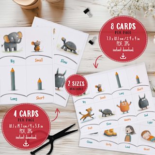 opposites-flashcards-kids-adjectives - Image 2