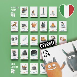 flashcard-opposti-italiano-bambini - Image 1