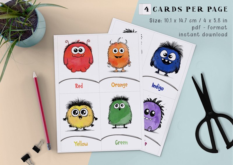 monster-color-flashcards-montessori - Image 2