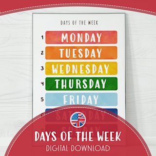 days-of-the-week-poster-kids-learning - Image 1