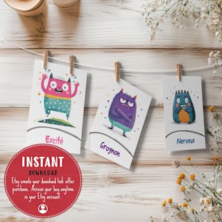 french-monster-emotion-flashcards-sel - Image 3