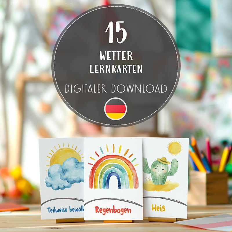 wetter-flashcards-kinder-deutsch-german - Image 1