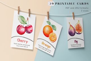 fruits-flashcards-rhymes-kids-printable - Image 2