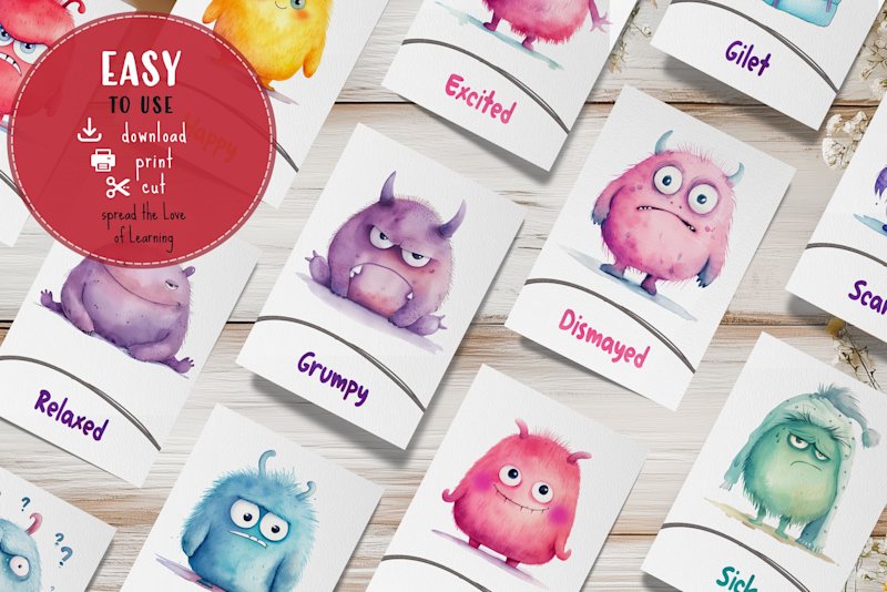 monster-emotions-flashcards-for-kids - Image 6