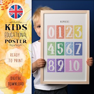 numbers-to-10-poster-for-kids - Image 1