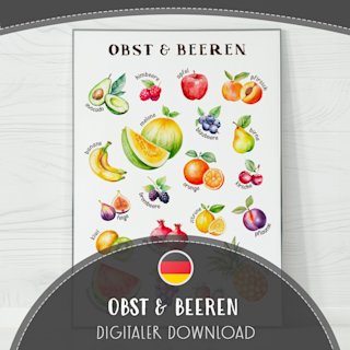 obst-poster-kinder-deutsch-german-fruits - Image 1