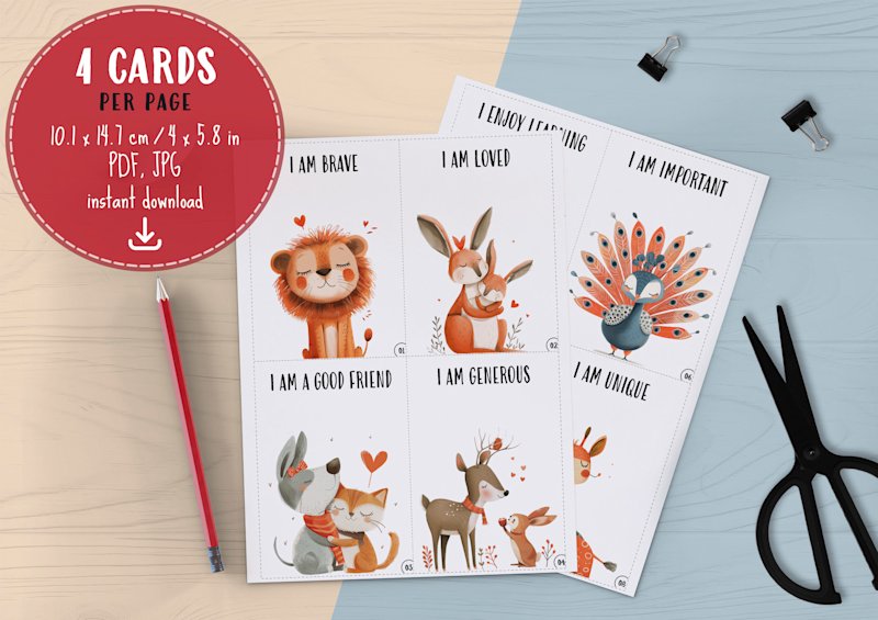positive-affirmations-kids-pdf-animal - Image 2