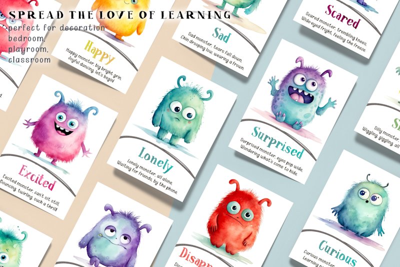 monster-emotion-flashcards-kids-learning - Image 6