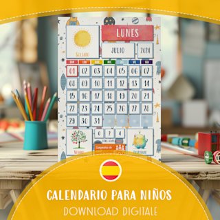 calendario-escolar-espanol-planificador - Image 1