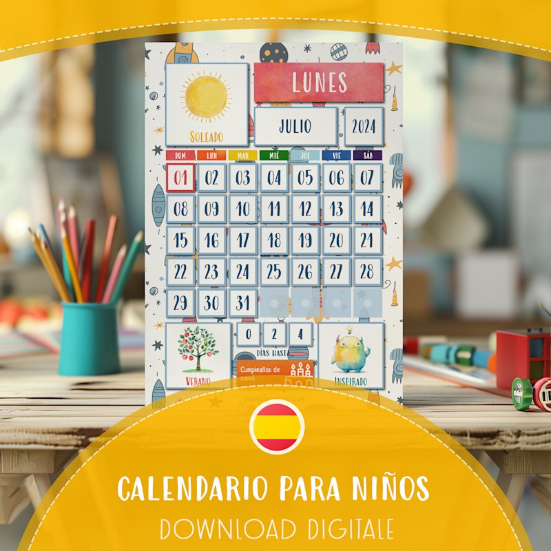 calendario-escolar-espanol-planificador - Image 1
