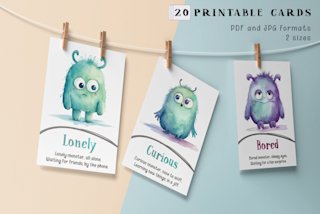 monster-emotion-flashcards-kids-learning - Image 2