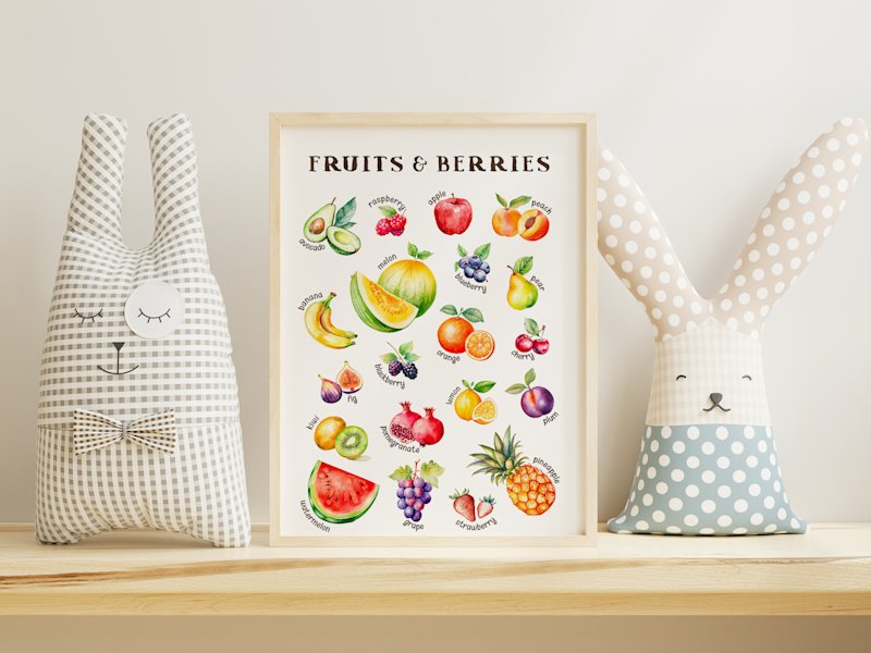 fruits-poster-kids-watercolor - Image 4